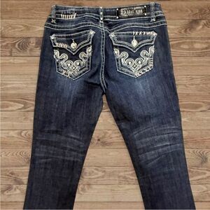 💜L.A. idol Women's Dark Blue Boot Cut Capris💜